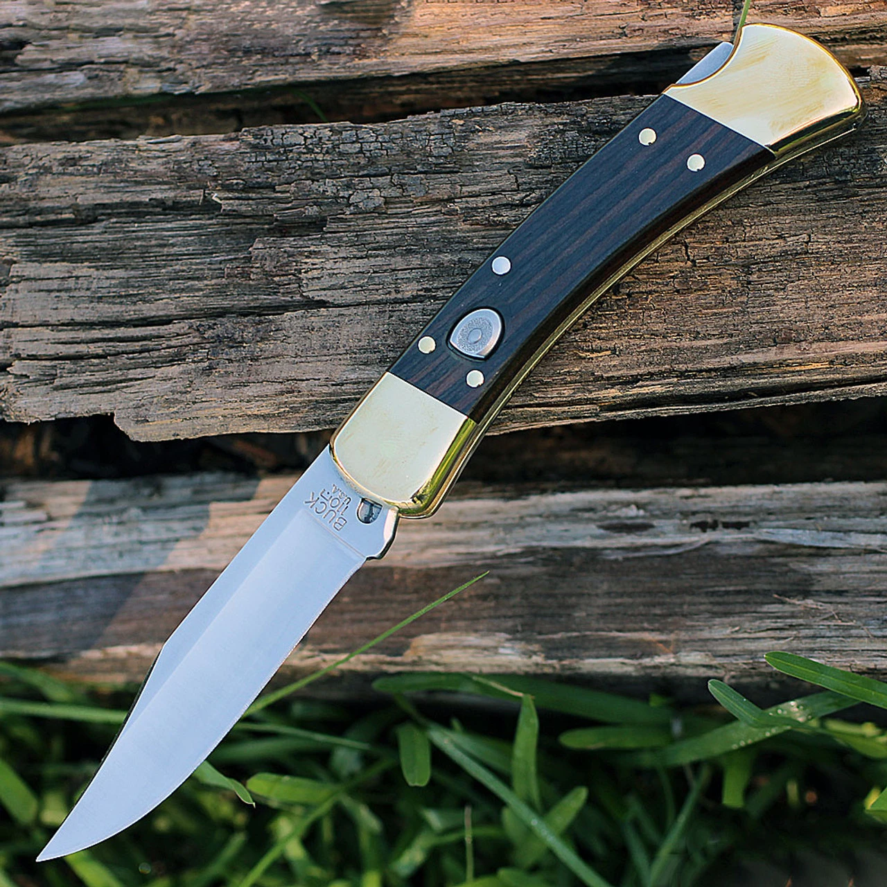 Buck Knives Buck 110BRSA Automatic Hunter, 3.75" 420HC SS Plain Blade, Ebony Dymondwood Handle 3 Buck Knives Buck 110BRSA Automatic Hunter, 3.75" 420HC SS Plain Blade, Ebony Dymondwood Handle