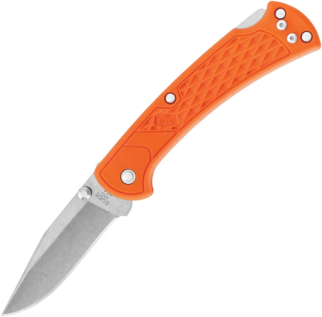 Buck Knives Buck 112 Slim Ranger Select Lock Back, 3" 420HC Plain Blade, Blaze Orange Nylon Handle 3 Buck Knives Buck 112 Slim Ranger Select Lock Back, 3" 420HC Plain Blade, Blaze Orange Nylon Handle
