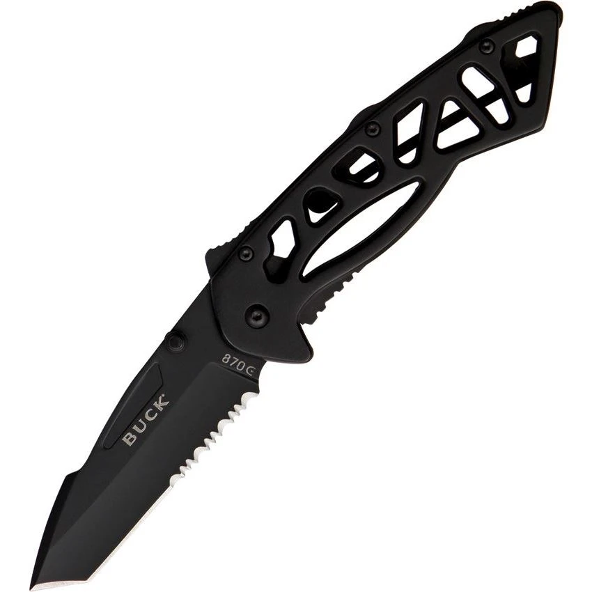 Buck Knives Buck 870BKX Bones Part Serrated Tanto Point Linerlock Folding Pocket Knife 3 Buck Knives Buck 870BKX Bones Part Serrated Tanto Point Linerlock Folding Pocket Knife