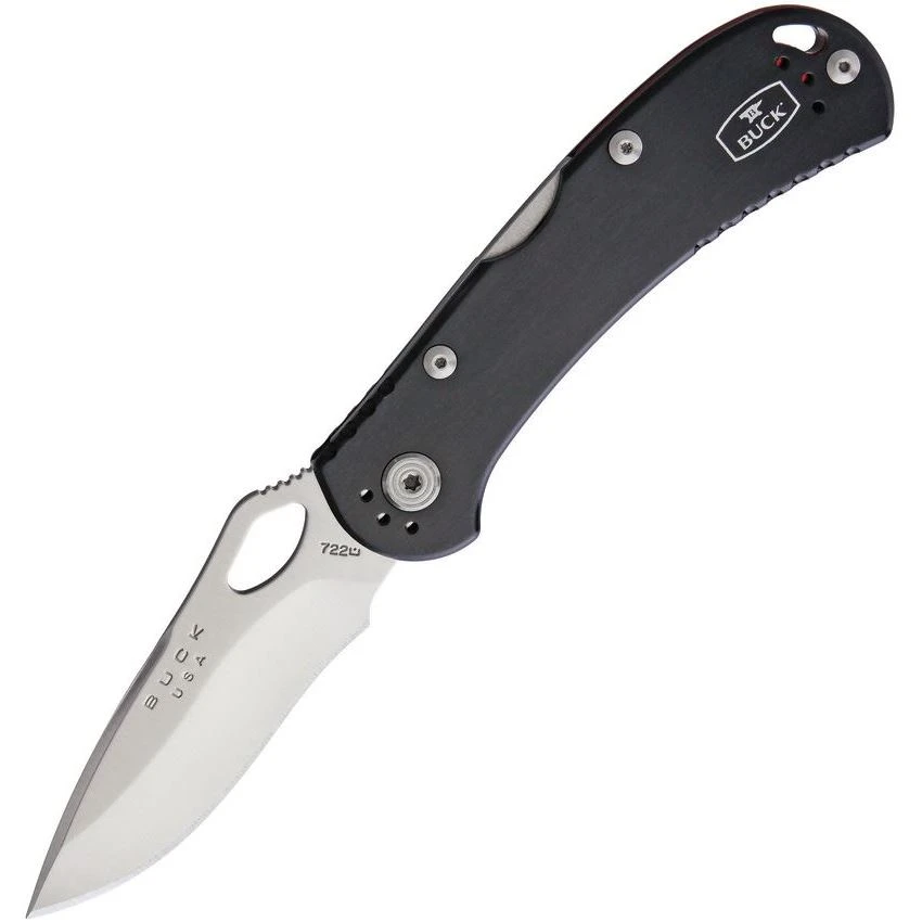 Buck Knives Buck 722BKS1 Spitfire Lockback Black Knife With Anodized Aluminum Handle 3 Buck Knives Buck 722BKS1 Spitfire Lockback Black Knife With Anodized Aluminum Handle