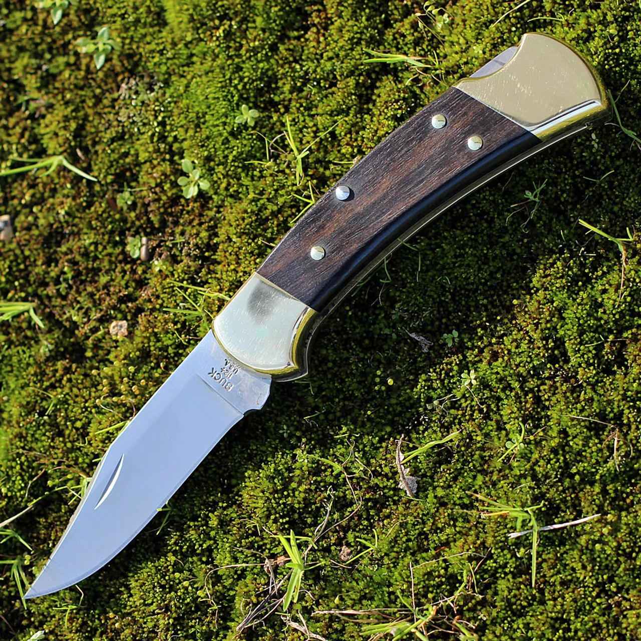 Buck Knives Buck 112 Ranger - Ebony Hardwood W/Blk Leather (3" 420HC Satin) 0112BRS-B 3 Buck Knives Buck 112 Ranger - Ebony Hardwood W/Blk Leather (3" 420HC Satin) 0112BRS-B