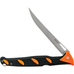 Buck Knives Hookset Freshwater Folding Fillet - Gry/Org Rubber (6" 5Cr15MoV) 148ORS -Buck Knives BU148ORS add 01 11661.1677788994