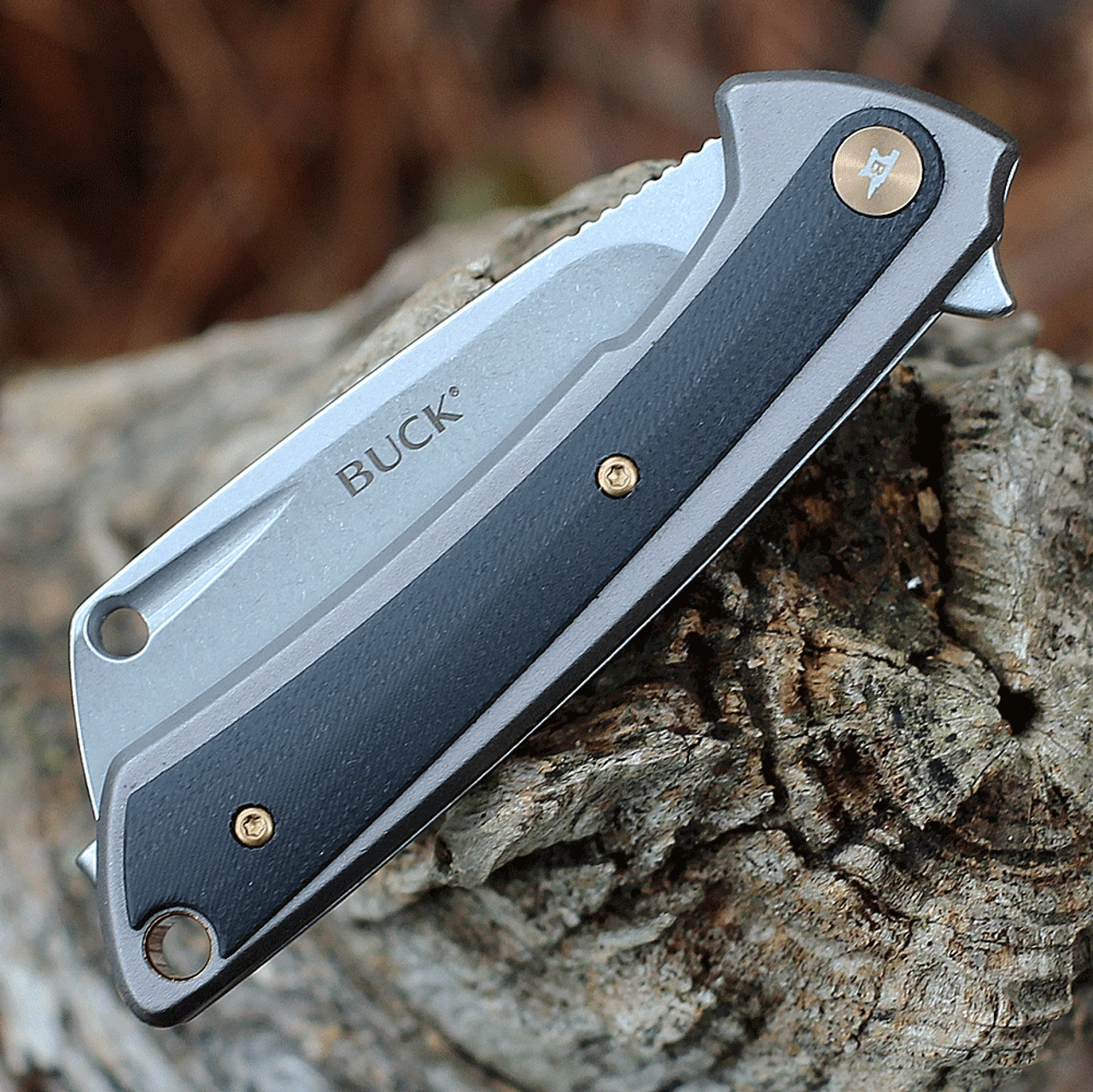 Buck Knives Buck 263 HiLine Flipper - Gray Aluminum And Blk G-10 (3.25" D2 Cleaver SW) 5 Buck Knives Buck 263 HiLine Flipper - Gray Aluminum And Blk G-10 (3.25" D2 Cleaver SW) - Image 3