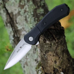 Buck Knives Buck Paradigm Assisted Open Knife 590BKS-B, 3" S35VN Satin Plain Blade, Black Textured G-10 Handles