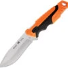 Buck Knives Buck 658 Orange Pursuit Pro Small Drop Point Fixed Blade, 3.75" S35VN Satin Drop Point Blade, Black & Orange Glass Filled Nylon Handle