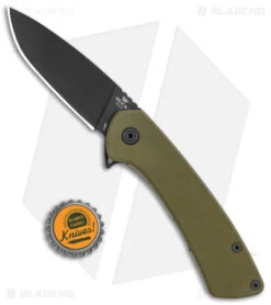 Buck Knives Buck 040 Onset Frame Lock Knife OD Green G-10 (3.4" Black S45VN) -Buck Knives Buck 040 Onset FL OD Green G 10 Black 0040GRS BHQ 146017 jr bottlecap