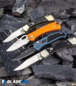 Buck Knives Buck SpitFire Lockback Knife Orange (3.25" Satin) 0722ORS1 -Buck Knives Buck 110 Elite Automatic Lockback Knife Black G 10 S30V Satin BHQ 79345 kp rocks web 1