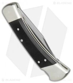 Buck Knives Buck 110 Folding Hunter Pro Lockback Knife Black G-10 (3.75" Satin) 0110BKSNS1 -Buck Knives Buck 110 Folding Hunter Pro LB Black G 10 Satin 0110BKSNS1 BHQ 79532 jr side