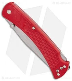 Buck Knives Buck 110 Slim Select Lockback Knife Red GFN (3.75" Satin) -Buck Knives Buck 110 Hunter Select Red GFN BHQ 88707 er spine