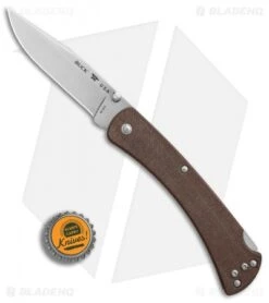 Buck Knives Buck 110 Slim Pro Lockback Knife Brown Micarta (3.75" Satin) -Buck Knives Buck 110 Hunter Slim Pro Brown Micarta BHQ 88726 er bottlecap