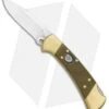 Buck Knives Buck 112 Exclusive Automatic Knife Green Micarta/Brass (3" Satin) -Buck Knives Buck 112 Exclusive Auto OD Green Micarta Polished Brass Satin 0112GRSABHQ B BHQ 101545 jr 1 2
