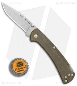 Buck Knives Buck 112 Slim Pro Lockback Folding Knife OD Green Micarta (3" Satin) 9 Buck Knives Buck 112 Slim Pro Lockback Folding Knife OD Green Micarta (3" Satin) -Buck Knives Buck 112 Slim Pro OD Green Micarta satin BHQ 88733 er bottlecap