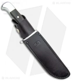 Buck Knives Buck 124 Frontiersman Fixed Blade Knife Ebony (6.25" Satin) 0124BRSLE -Buck Knives Buck 124 Frontiersman Fixed Blade Ebony Satin 0124BRSLE BHQ 120504 jr sheath