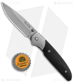 Buck Knives Buck 300 Glacier Liner Lock Knife Black G-10 (3.125" Bead Blast) -Buck Knives Buck 300 Glacier LL Black G 10 BB 0300BKS B BHQ 51757 jr bottlecap 2