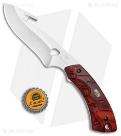 Buck Knives Buck 536 Open Season Guthook Fixed Blade Knife Red Wood (4.5" Satin) 0536RWG -Buck Knives Buck 536 Open Season Guthook Red Wood Satin 0536RWG BHQ 79548 jr bottlecap
