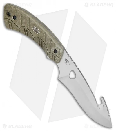 Buck Knives Buck 537 Open Season Guthook Fixed Blade OD Green Micarta (4.5" Satin) 0537ODG 4 Buck Knives Buck 537 Open Season Guthook Fixed Blade OD Green Micarta (4.5" Satin) 0537ODG - Image 2