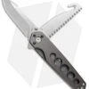 Buck Knives Buck Alpha Crosslock Folding Knife W/ Saw & Gut Hook Gun Metal Gray (3" Satin) -Buck Knives Buck Alpha Crosslock Saw Gut Hook Gun Metal Gray Satin B183 GY BHQ 71292 jr
