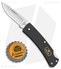 Buck Knives Buck Alumni Lockback Knife Black Al (1.8" Stonewash) 0524BKS -Buck Knives Buck Alumni LB Black Al 0524BKS BHQ 80984 jr bottlecap