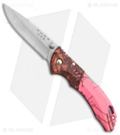 Buck Knives Buck Bantam BBW Lockback Knife Pink Mossy Oak Camo (2.75" Satin) 0284CMS10