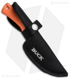 Buck Knives Buck BuckLite MAX Small Fixed Blade Knife Orange (3.1" Satin) 0673ORS-B -Buck Knives Buck BuckLite MAX Orange Small BU673ORS BHQ 41394 jr sheath