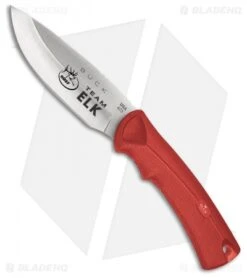 Buck Knives Buck BuckLite MAX RMEF Small Fixed Blade Knife Red (3.1" Satin) 0673RDSRMEF