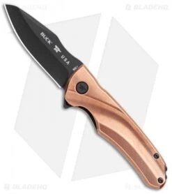 Buck Knives Buck Copper Sprint Liner Lock Flipper Knife Copper (3.1" Black S35VN) 0842CPSLE