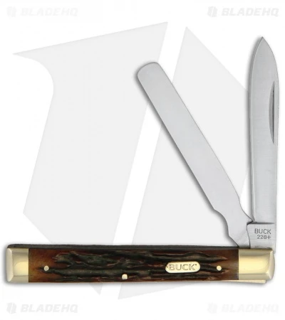 Buck Knives Buck 12620 Doctor's Folding Knife Sim Stag (2.8" Spear Point/Spatula) 3 Buck Knives Buck 12620 Doctor's Folding Knife Sim Stag (2.8" Spear Point/Spatula)