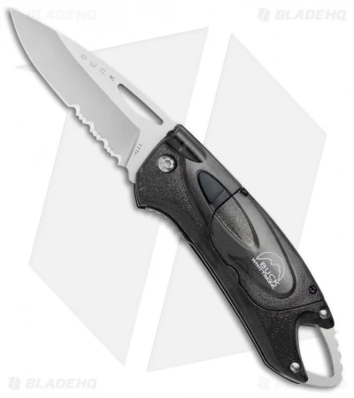 Buck Knives Buck Lumina LED Liner Lock Knife Smoke (3" Satin Serr) 3 Buck Knives Buck Lumina LED Liner Lock Knife Smoke (3" Satin Serr)