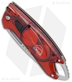 Buck Knives Buck Lumina LED Liner Lock Knife Translucent Red (3" Satin Serr) -Buck Knives Buck Lumina LED LL Translucent Red Satin Serr B777 RD 0 BHQ 71289 jr spine