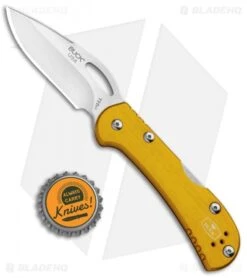 Buck Knives Buck Mini SpitFire Lockback Knife Yellow (2.75" Satin) 0726YWS -Buck Knives Buck Mini SpitFire LB Yellow Satin 0726YWS BHQ 92993 jr bottlecap