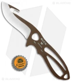 Buck Knives Buck PakLite Large Skinner Guthook Fixed Blade Knife (3.5" Satin) Brown 0141BRG -Buck Knives Buck PackLite Large skinner guthook Brown Satin 0141BRG BHQ 106681 jr bottlecap
