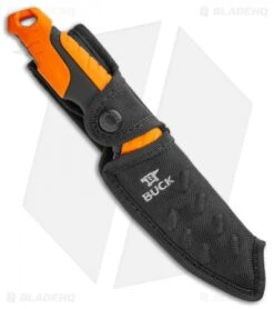 Buck Knives Buck Pursuit Pro Large Fixed Blade Knife Black/Orange (4.5" Satin) -Buck Knives Buck Pursuit Pro Large BHQ 115698 jr sheath