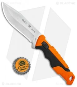 Buck Knives Buck Pursuit Pro Small Fixed Blade Knife Black/Orange (3.75" Satin) 9 Buck Knives Buck Pursuit Pro Small Fixed Blade Knife Black/Orange (3.75" Satin) -Buck Knives Buck Pursuit Pro Small Guthook BHQ 115700 jr bottlecap