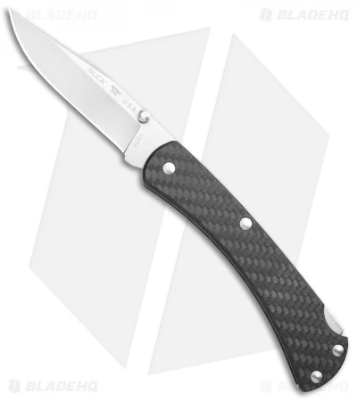 Buck Knives Buck Slim Lockback Knife Carbon Fiber (3.75" Satin) 0110CFSLE-B 3 Buck Knives Buck Slim Lockback Knife Carbon Fiber (3.75" Satin) 0110CFSLE-B