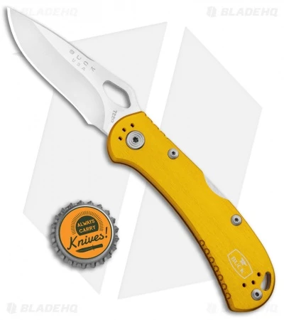 Buck Knives Buck SpitFire Lockback Knife Yellow (3.25" Satin) 0722WYS1 6 Buck Knives Buck SpitFire Lockback Knife Yellow (3.25" Satin) 0722WYS1 - Image 4