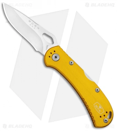 Buck Knives Buck SpitFire Lockback Knife Yellow (3.25" Satin) 0722WYS1 3 Buck Knives Buck SpitFire Lockback Knife Yellow (3.25" Satin) 0722WYS1