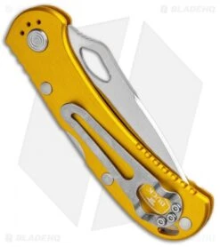 Buck Knives Buck SpitFire Lockback Knife Yellow (3.25" Satin Serr) 0722YWX1 -Buck Knives Buck SpitFire LB Yellow Satin Serr 0722YWX1 BHQ 92990 jr side