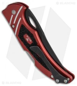 Buck Knives Buck Volt Lock Back Knife Red Aluminum (3.25" Black) -Buck Knives Buck Volt LB Red Aluminum Black 0710RDS B BHQ 66593 jr side