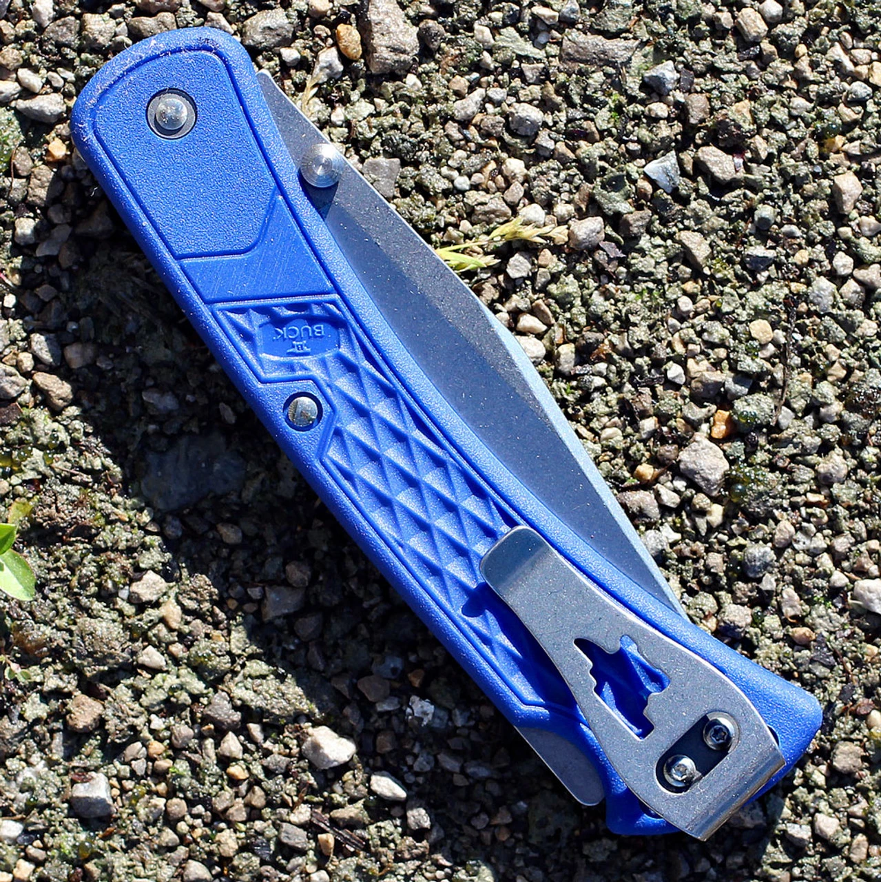 Buck Knives Buck 110 Slim Hunter, 3.75" 420HC Clip Blade, Blue Nylon Handle 6 Buck Knives Buck 110 Slim Hunter, 3.75" 420HC Clip Blade, Blue Nylon Handle - Image 4