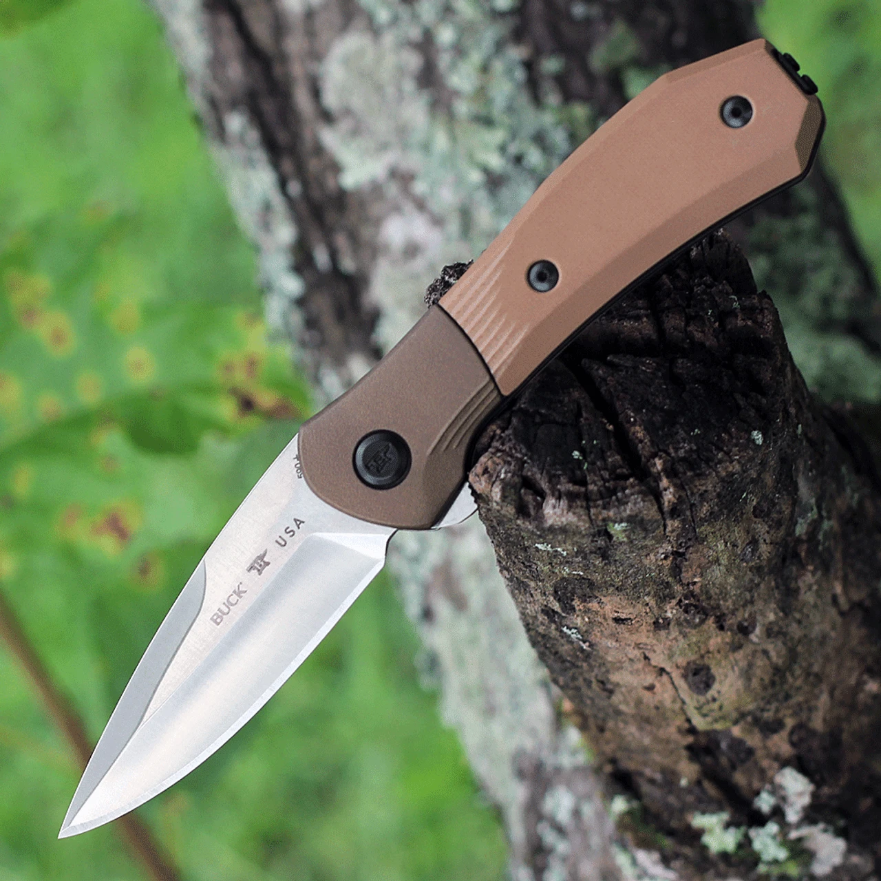 Buck Knives Buck Paradigm Assisted Open Knife 590BRS-B, 3" S35VN Satin Plain Blade, Brown Textured G-10 Handles 3 Buck Knives Buck Paradigm Assisted Open Knife 590BRS-B, 3" S35VN Satin Plain Blade, Brown Textured G-10 Handles