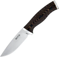 Buck Knives Buck 853BRS Small Selkirk, 4" 420HC Plain Blade, Black/Brown Micarta Handle