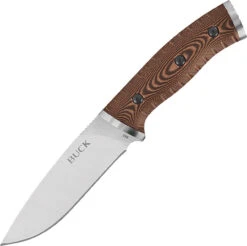 Buck Knives Buck 863BRS Selkirk, 4.6" 420HC Plain Blade, Black/Brown Micarta Handle