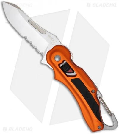 Buck Knives Buck Flashpoint Slide Lock Knife Orange (2.88" Satin Serr) 0770ORX-B 3 Buck Knives Buck Flashpoint Slide Lock Knife Orange (2.88" Satin Serr) 0770ORX-B