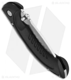 Buck Knives Buck Folding Omni Hunter 10PT Knife Black (3" Satin Plain) 0395BKS -Buck Knives buck knives omni hunter 10pt fixed drop point folding 0395bks b side