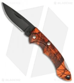 Buck Knives Buck Nano Bantam Lockback Knife Orange Camo (1.875" Black)