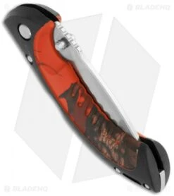 Buck Knives Buck Folding Omni Hunter 10PT Knife Mossy Oak Blaze Camo (3" Plain) 0395CMS9 -Buck Knives buck omni hunter 0395cms9 b orange camo folder plain side