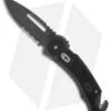 Buck Knives Buck Redpoint Rescue Black Folding Knife (2.75" Gray Serr) 0753BKX -Buck Knives buck redpoint rescue 0753bkx b black