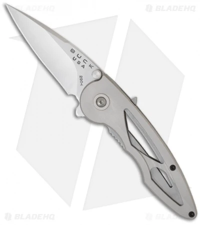 Buck Knives Buck Rush Knife Assisted Opening Platinum (2.5" Satin) 0290PLS-B 3 Buck Knives Buck Rush Knife Assisted Opening Platinum (2.5" Satin) 0290PLS-B