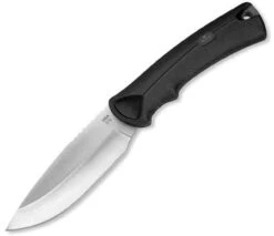 Buck Knives Buck 679BKS Bucklite MAX Large, 4" 420HC Plain Blade, Black Rubber Handle