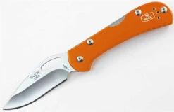 Buck Knives Buck 726ORS Mini SpitFire, 2.75" 420HC Plain Blade, Orange Anodized Aluminum